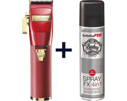 Babyliss Pro 4artists RedFX Tondeuse FX8700RE + BaByliss Pro 4 in 1 SprayFX 150ml FX040290