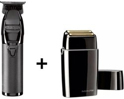 BaByliss Pro Skeleton trimmer Gunsteel + Babyliss Pro FoilFX02 Shaver Black