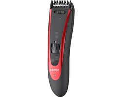 Brock Tondeuse & Trimmer voor Mannen – Draadloze Haartrimmer & Baardknipper – 24 Lengtestanden – RVS Mes – 45 Min – Rood