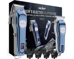 CYRO - Tondeuse - Tondeuse Mannen - Tondeuse Hoofdhaar - Scheerapparaat - Oplaadbaar - Draadloos - Scheerapparaat Mannen - Blauw