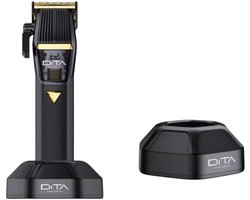 Dita Pro 4 Artists Clipper -Vector Instinct Motor - Gold / Black Clipper - Baard & Haar Tondeuse - Draadloos & Oplaadbaar - Kapper tondeuse- Professional tondeuse- Mannen tondeuse
