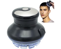 Draadloze ronde tondeuse met LED-display, ronde tondeuse voor mannen, elektrische tondeuse, waterdichte elektrische tondeuse voor mannen, USB-oplaadbare tondeuse (1 set)