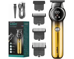DrPhone VGR Tondeuse V-989 | Draadloze Professionele Haartrimmer met Dual-Speed, Keramische Bladen & LED Display