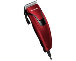 Elektrische Haartondeuse – RVS Precisiebladen – 3–12 mm Snijlengtes – Koperen Motor – 61 dB Stil – Met Snoer – Ergonomisch Design – Inclusief Accessoires – Rood