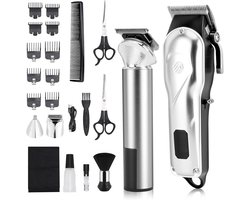 Elektrische tondeuse set voor heren - professioneel trimmen van baard, haar en neus (groot)