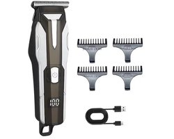 FEIYBA Scheerapparaat - Usb Oplaadbare Tondeuse - Lichaamshaar + Baardtrimmer - Krachtige en Compacte Tondeuse - Kleur: Grijs
