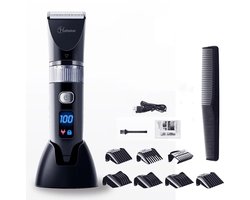 Hatteker Professionele Tondeuse – Haarknipper en Baardtrimmer – Keramische Messen – LED Display