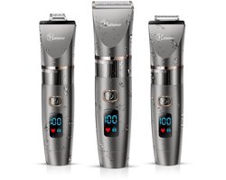 HATTEKER Tondeuse voor Mannen - Baardtrimmer - Detailtrimmer - Haar Tondeuse - Waterproof - 3-in-1