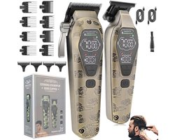 HAUSS SPOLE Haarknipper-Haartrimmer-Met LED Display & Type-C Opladen-Voor Thuisgebruik & Reizen-Hoge Precisie-Compact Formaat-ABS-Brons