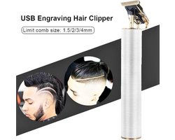 Kemei KM1971 -Tondeuse - Baardtrimmer - Haartondeuse - Hair clipper - Zwart - Goud - professioneel - Draadloos - USB oplaadbaar