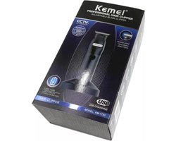 Kemei Tondeuse - KM 1753 - Draadloze Tondeuse - Professionele tondeuse - Haren Millimeteren - Contouren - Haren Scheren - Kapper Tondeuse - Kapper Kwaliteit - Baard Trimmer - Haar Trimmer - Beard and Hair Trimmer