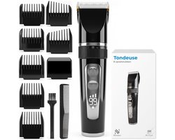 Nuvance Tondeuse Mannen - Baardtrimmer Mannen - Tondeuse Hoofdhaar - Trimmer Mannen - Haartrimmer Mannen - Incl. 8 Opzetstukken