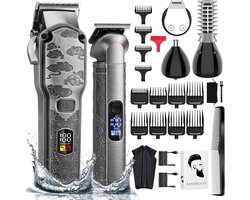 Professionele Draadloze 5-in-1 Tondeuse - Sansbeauté - Tondeuse Mannen Hoofdhaar - Cheveux Haar - Haartrimmer - Kapper Haar Machine - Haartondeuse - Trimmer Baard - Barbe Hair Clipper - Kapper Buddha Trimmer - Barber Set - Kappersset