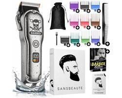 Professionele Draadloze Tondeuse - Sansbeauté - Tondeuse Mannen Hoofdhaar - Cheveux Haar - Haartrimmer - Kapper Haar Machine - Haartondeuse - Trimmer Baard - Trimapparaat - Barbe Hair Clipper - Kapper Trimmer - Kappersset