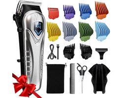 Professionele Draadloze Tondeuse - Tondeuse Mannen Hoofdhaar - Cheveux Haar - Haartrimmer - Kapper Haar Machine - Haartondeuse - Trimmer Baard - Barber Set - Barbe Hair Clipper - Kapper Trimmer - Kappersset