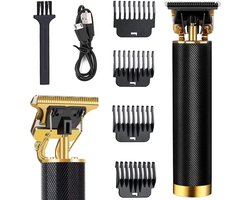 Professionele heren tondeuse, T-blad, elektrische tondeuse, draadloze tondeuse, oplaadbare tondeuse voor mannen, voor mannen en professionele kappers, zwart