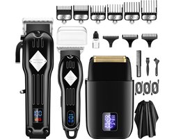 Professionele tondeuse en baardtrimmerset, zwart
