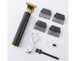 Professionele tondeuse, haartrimmer, baardtrimmer, scheerapparaat, tondeuse met USB-aansluiting, 1200mAh-batterijcapaciteit en 4 opzetkammen.