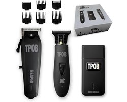 Professionele Tondeuse Trimmer Set met Krachtige Motor en Kammen voor Mannen