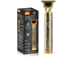 RAF - Professionele Hair Clipper – T-Blade Trimmer – 7200RPM – Zero-Gap – RVS Zelfslijpende Bladen – Buddha Design – Inclusief 4 Opzetkammen