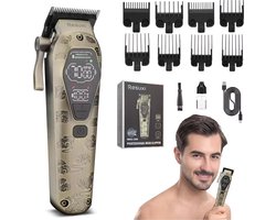 Resuxi Professionele Tondeuse - Tondeuse Draadloos Mannen - 3 Snelheden - Trimmer Hoofd en Baard - Haar trimmer