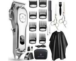 Revahs ClipperOne Pro - Professionele Draadloze Tondeuse - Baardtrimmer - Hoofdhaar Mannen - Hair Clipper en Haartrimmer - Tondeuse Cheveux - 7200 rpm - 12 lengtes