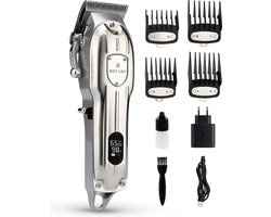 Revahs Tondeuse Clipper Two – Draadloze Tondeuse voor Mannen - Baardtrimmer & Hair Clipper voor Hoofdhaar en Baard – Shaver Trimmer – Haartrimmer - Tondeuse Cheveux