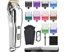 SNJY® Tondeuse Hoofdhaar - Baardtrimmer Mannen - Haartrimmer - 300 minuten werktijd - Zilver