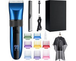 SNJY® Tondeuse Hoofdhaar - Baardtrimmer Mannen - Haartrimmer - Gebruikstijd: 180 minuten - Blauw