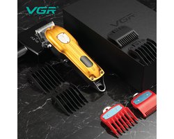 Tondeuse Draadloos voor Mannen – VGR V-092 – Professionele Barber Hair Clipper – LED Display – Oplaadbaar