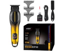 Tondeuse Draadloos voor Mannen – VGR V-226 – Professionele Hair Clipper – Keramische Messen – 9000RPM Motor – Barber Trimmer