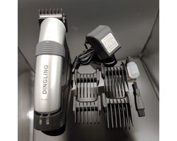 Tondeuse mannen - Trimmer - Draadloos - Inclusief Puntkam - Oplaadbaar - 5x opzetstuk - Borstel - 2-traps messnelheidsinstelling