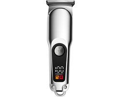 Tondeuse - Tondeuse mannen - Professionele Draadloze Tondeuse Mannen - Haartrimmer - Draadloos Oplaadbaar Tondeuse - LED Verlichting Draagbaar - Zilver - Perfect voor Hem - Hair Clipper - Kapper - Reizen - Kerstcadeaus - Kerst