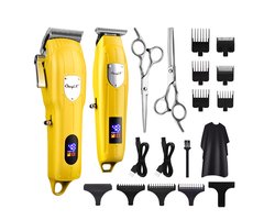 Tondeuse voor Mannen Professioneel, Draadloze Clipper en Trimmer Set, Haarschaar Kit met Lange Batterijduur, Elektrische Haar Trimmer voor Familie Kapper Kindergebruik