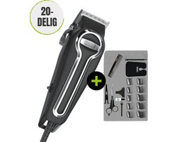 Tondeuse Wahl Elite Pro Corded - Met 20 Accessoires - 40% Sneller Scheren door Zelfslijpende Messen - Haartrimmer Mannen - Tondeuse Mannen Hoofdhaar - Trimmer Mannen - Trimmer Baard - Tondeuze - Trimmer - Tondeuse Hoofdhaar