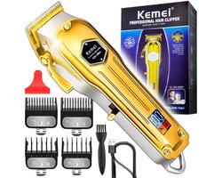 Topmodel Professionele Draadloze Tondeuse - Extra zware accu van 2500 mah - Haren Scheren - Kapper Tondeuse - Kapper Kwaliteit - Baard Trimmer - Haar Trimmer - Beard and Hair Trimmer