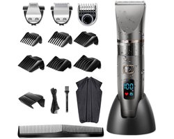 VIN® 3-in-1 Tondeuse Mannen Hoofdhaar – Haartondeuse – Draadloze Baardtrimmer – Baard Trimmer- Trimapparaat Met Meerdere Opzetstukken – Kapperset Met Kappersmantel – Hair Clipper Waterdicht