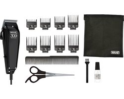 WAHL Tondeuse Home Pro 300  Haar Trimmer Mannen Heren  Kit 15 stuks  8 knipgeleiders 3 mm tot 25 mm  Tondeuse set op netstroom 3 meter snoer WAHL 20102.0460
