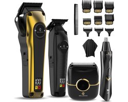 Wellshave Barber Bro 3.0 - Barber Set - Kappers set - Tondeuse Mannen - Foil Shaver - Hair Clipper - Kappers Tondeuse - Trimmer voor haar & baard - Trimmer Set - Neustrimmer - Head Shaver - Tondeuse set
