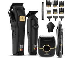 Wellshave Barber Pack 3.0 - Barber Set - Kappers set - Tondeuse Mannen - Foil Shaver - Hair Clipper - Trimmer - Kappers Tondeuse - Trimmer voor haar & baard - Neustrimmer - Head Shaver - Tondeuse set