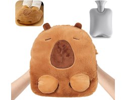 2-in-1 voetwarmfles, voetenwarmer zonder stroom, 1 liter, grote warmwaterkruik voor voeten, wasbare stof, super zachte en warme voetverwarmingspads voor koude voeten in de winter