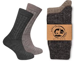 2 Paar Warme Sokken Wol Blend - Zacht & Thermisch voor Heren en Dames