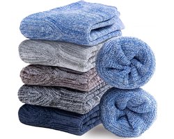 5 Paar Heren Thermische Sokken Dik Warm Winter – Maat 39-45 Wolmix