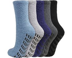 5 Paar Thermo Sokken voor Heren - Warme Winter, Anti-Slip Huissokken Maat 38-44