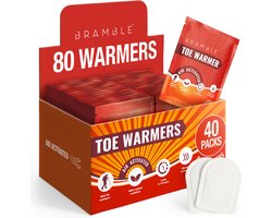 80 Voetwarmers (40 pakken) - Ultradunne Zelfklevende Patches voor Schoenen en Laarzen - Geschikt voor Buitenactiviteiten, Hiking, Fietsen, Golf - Tot 10 uur warmte