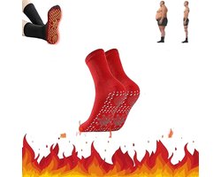Actie4you® - Thermo Sokken – Zelf Verwarmde Zolen - Magneet Therapie - Therapeutische Sokken - Sokken zelf Opwarmend – Rood