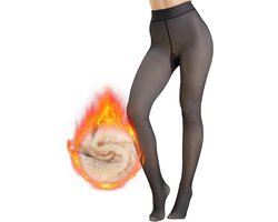 Allecto Plus - Thermische panty met fleece voering voor dames, dikke sokken, doorschijnend elastisch comfort