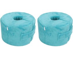 Allecto - Voet Elevation Kussen - Ondersteunend - Grijs - Ankel Ondersteuning - Drukverlichting - Geschikt voor Bed - Duo Set Voetsteunkussen, 360 Graden Draaibaar, Gemakkelijk Reinigbaar, Voor Bedzweren en Slaapproblemen.