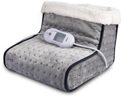 alpina Elektrische Voetenwarmer - Voetverwarmer Elektrisch met Overhittebeveiliging - Voetenwarmer Pantoffel met Binnenhoes Wasbaar - 3 Warmtestanden - Voetenwarmers Volwassenen voor Voetverzorging