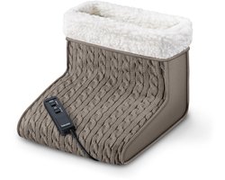 Beurer FWM 45 Elektrische Voetenwarmer - Voetmassage - 2-in-1 - 2 Warmtestanden - Tot maat 47 - 2 Massagestanden - Fleece - Handwasbare voering - 3 Jaar garantie - Taupe